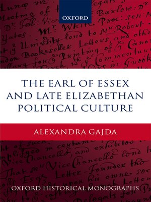 cover image of The Earl of Essex and Late Elizabethan Political Culture